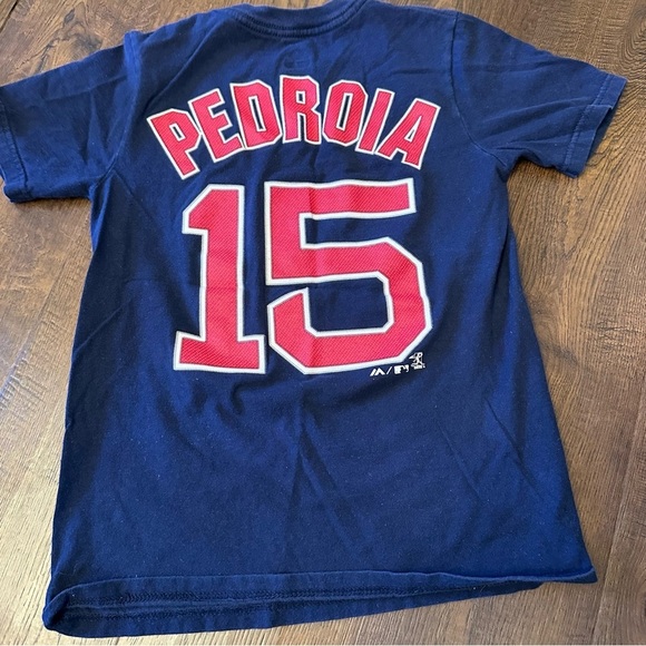 Boston Red Sox Kids Navy T-Shirt - Dustin Pedroia - Kids - Small/8 - Picture 2 of 6